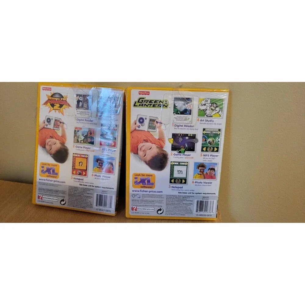 Fisher-Price iXL Kung Fu Panda 2 & Green Lantern NEW Learning System 3D Game NIP